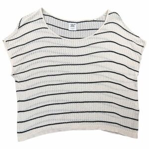 Collectif Mon Amour Organic Cotton Knit Striped Top Women's Size Small